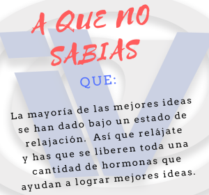 Relajarse ayuda a tener mejores ideas Relajarse ayuda a tener mejores ideas